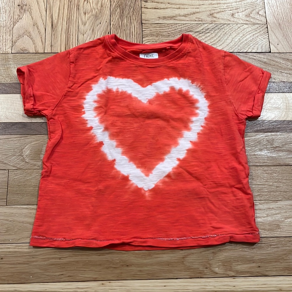 Next Tie Dye heart tee